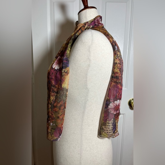 Vintage Floral Print Scarf - Picture 4 of 7